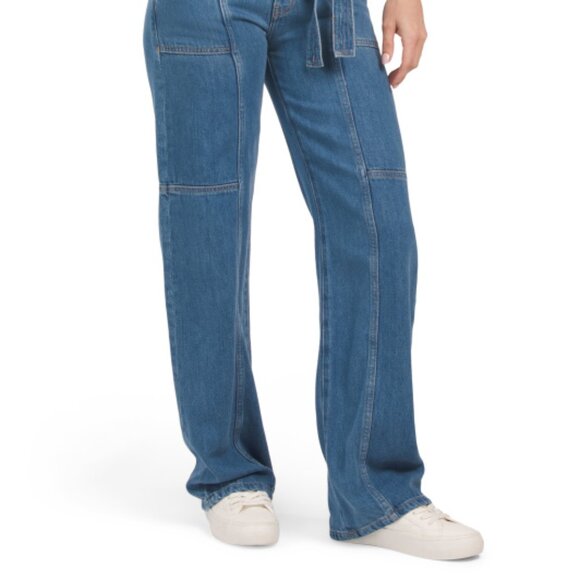 NEW DEREK LAM 10 CROSBY Made In Usa Ashton Utility Wide Leg Jeans denim 668tn - Picture 6 of 10